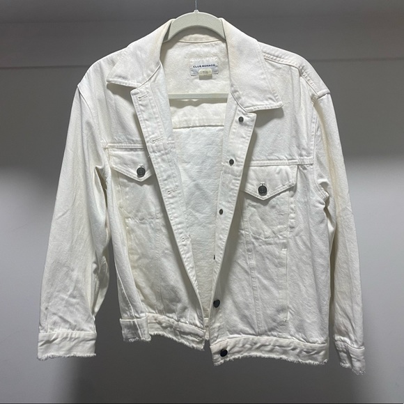 Club Monaco white denim jacket - Picture 1 of 3